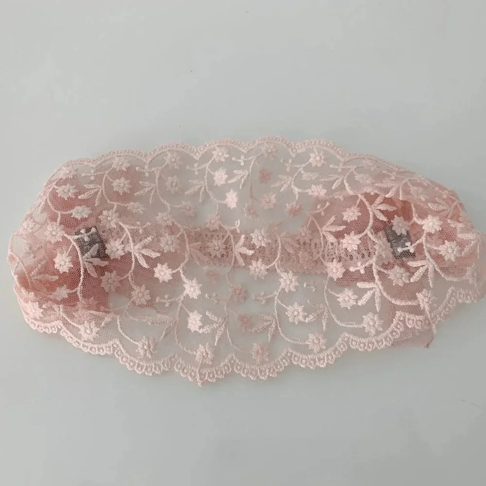NWT Vintage Baby & Toddler Girls Headband Floral Lace Embroidery Boho Head Scarf